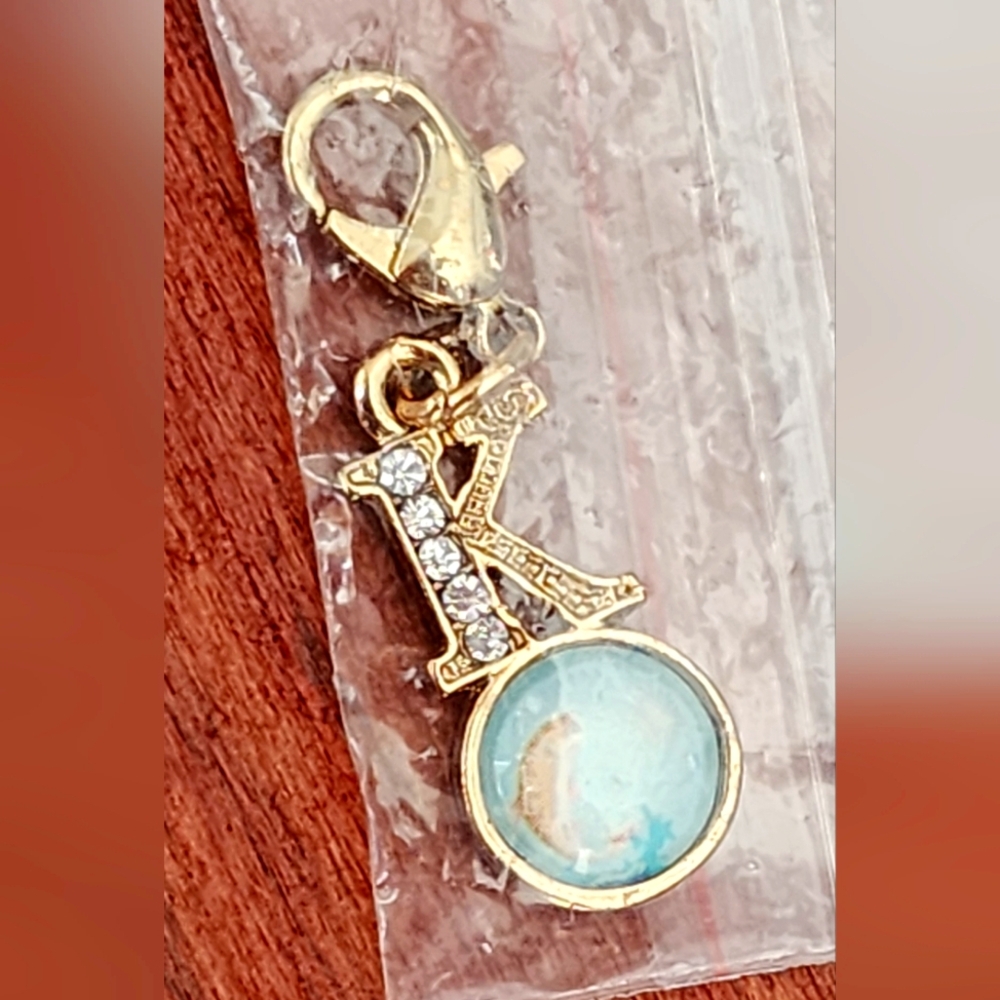 Gold Di International Initial K Charm